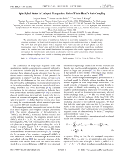Spin-Spiral States in Undoped Manganites: Role of Finite Hund`s
