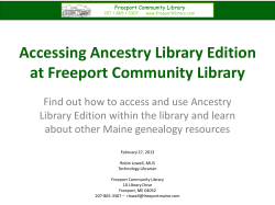 Accessing Ancestry Library Edition at Freeport Community Library