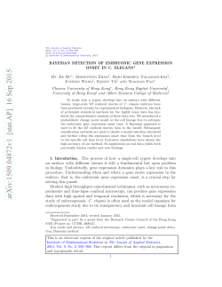 Bayesian detection of embryonic gene expression onset in C. elegans