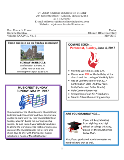 Chimes Newsletter - St. John United Church of Christ