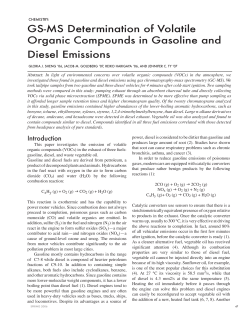 GS-MS Determination of Volatile Organic Compounds in Gasoline