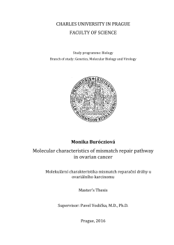 Molecular characteristics of mismatch repair pathway in ovarian