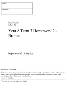 Year 8 Term 3 Homework 2 - Bronze