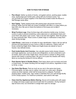 How To Pack For Storage