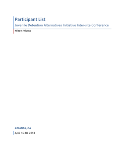 2013 Conference Participant List