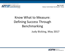 Know What to Measure: Defining Success Through