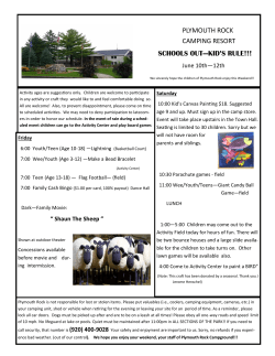 plymouth rock camping resort schools out&mdash;kid`s rule!!!