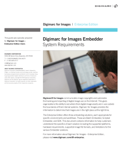 Digimarc for Images Embedder System Requirements