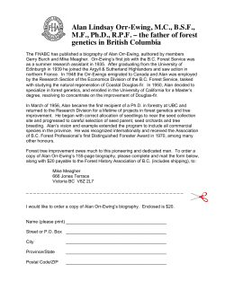 Alan Lindsay Orr-Ewing, M.C., B.S.F., M.F., Ph.D., R.P.F. &ndash; the father