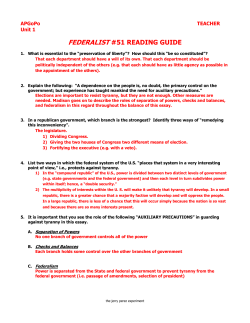 federalist #51 reading guide