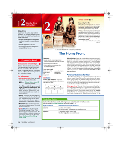 The Home Front