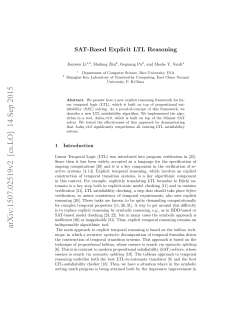 full version of HVC`15 paper with J. Li,, S. Zhu