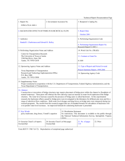 Backwater Effects of Piers in Subcritical Flow