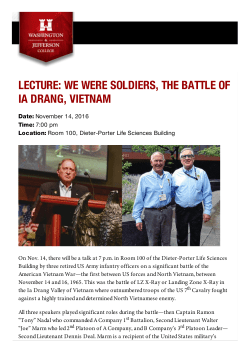 Lecture: We Were Soldiers, The Battle of Ia Drang, Vietnam