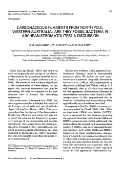 carbonaceous filaments from north pole, western australia