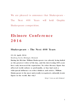 Elsinore Conference 2016 Shakespeare