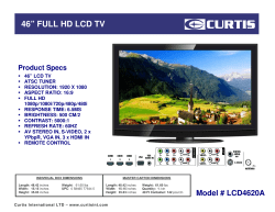 46&rdquo; FULL HD LCD TV