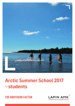 Arctic Summer School 2017 – students