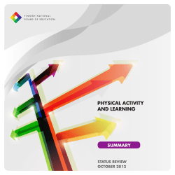 PHYSICAL ACtIvItY AND LEARNING