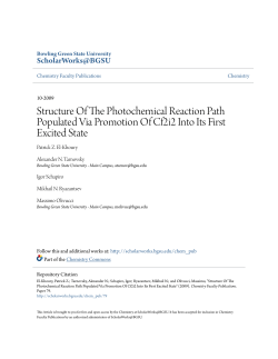 Structure Of The Photochemical Reaction Path Populated Via