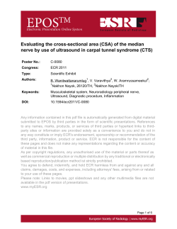 Evaluating the cross-sectional area (CSA) of the median nerve by