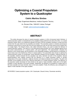 Optimizing a Coaxial Propulsion System to a