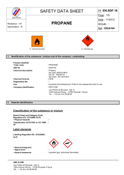 safety data sheet propane