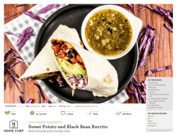 Sweet Potato and Black Bean Burrito
