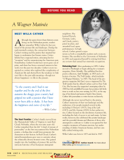 A Wagner Matinée WILLA CATHER