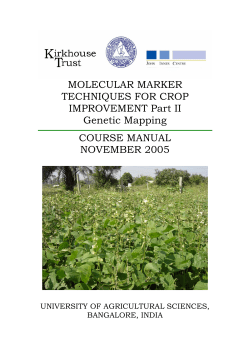 MOLECULAR MARKER TECHNIQUES FOR CROP IMPROVEMENT