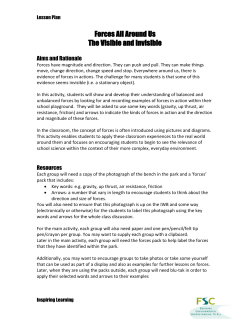 Forces All Around Us - FSC | Field Studies Council