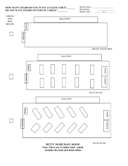 BETTY McMICHAEL ROOM Note: There are 12 tables total , which