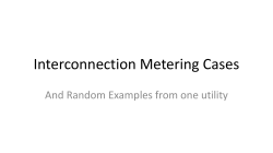 Interconnection Metering Cases