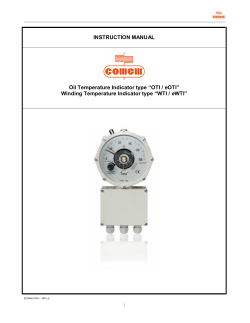INSTRUCTION MANUAL Oil Temperature Indicator type