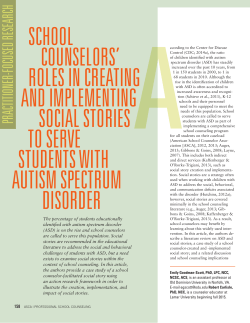 School Counselors` Roles in Creating and Implementing Social