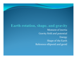 Moment of inertia Gravity field and potential Energy Shape of the
