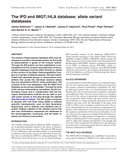 The IPD and IMGT/HLA database: allele variant