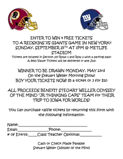 enter to win 4 free tickets to a redskins vs giants game in new york!!