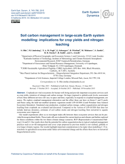 Soil carbon management in large-scale Earth system modelling