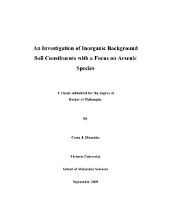 An Investigation of Inorganic Background Soil Constituents with a