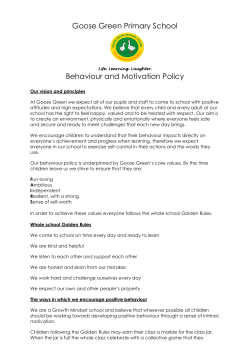 Goose Green Primary School Behaviour and Motivation Policy
