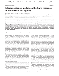 Interdependence modulates the brain response to word&mdash;voice