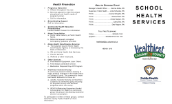 SCHOOL HEALTH SERVICES - St. John