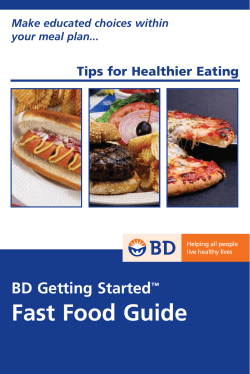 Fast Food Guide - Becton Dickinson