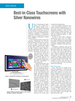 Best-in-Class Touchscreens with Silver Nanowires