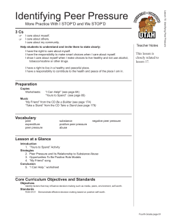 Lesson 10 Identifying Peer Pressure