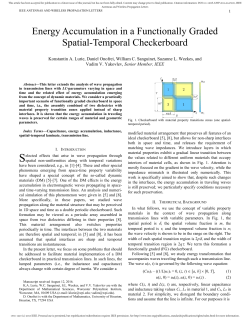 Energy Accumulation in a Functionally Graded Spatial