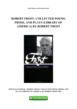 By Robert Frost