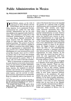 Public Administration in Mexico