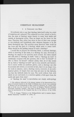 christian humanism - Open Access Journals at BC